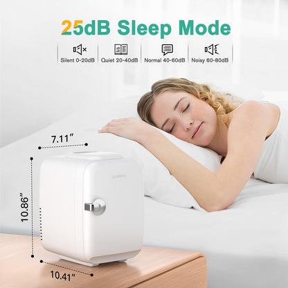 4-Liter Portable Skincare Mini Fridge - White Beauty Cooling & Warming Fridge