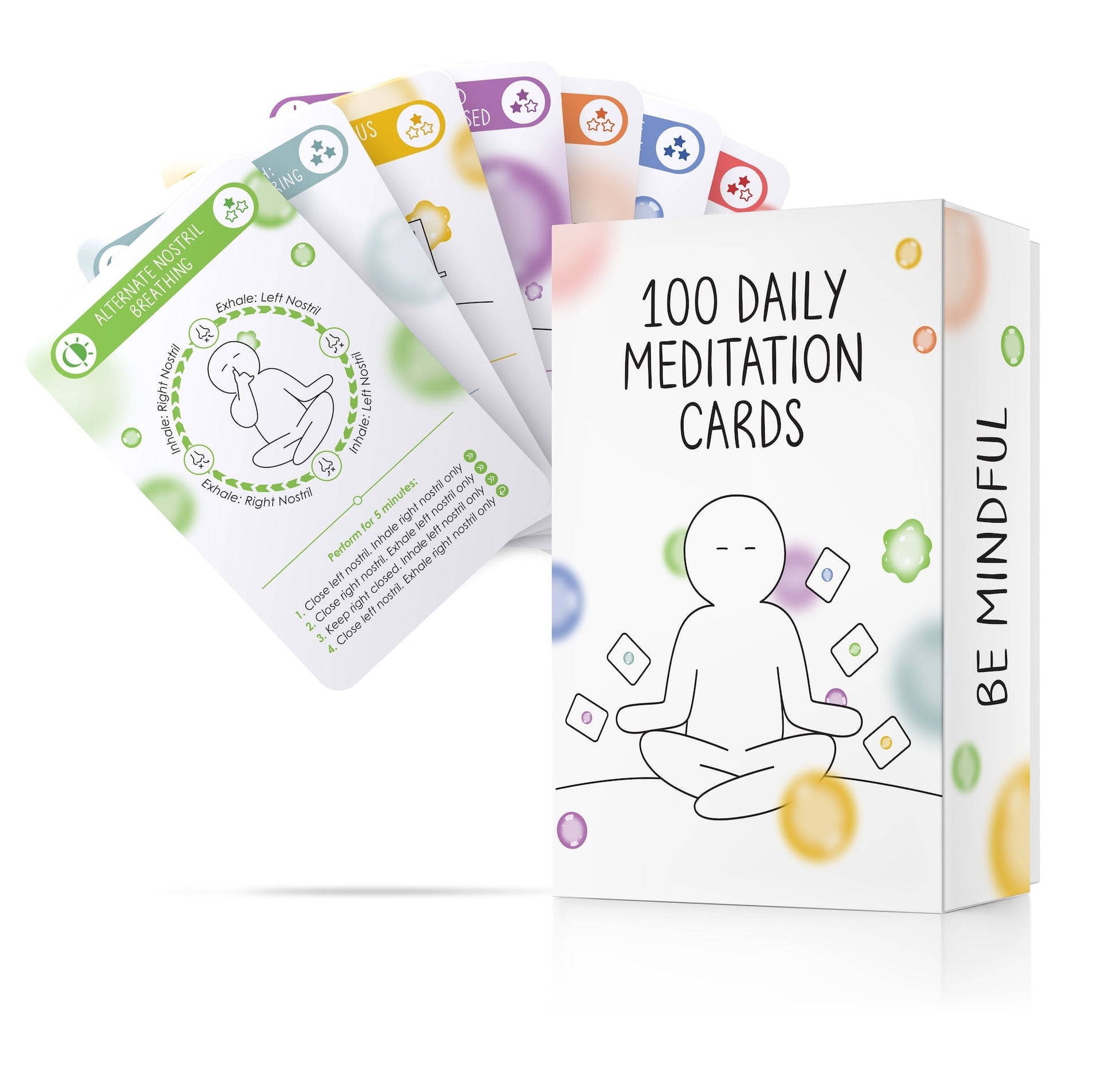 Transform Your Mindset with 100 Meditation Cards | Positive Affirmations for Stress Relief & Mindfulness | Perfect Gift for Teens & Adults