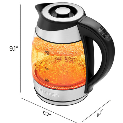 Elevate Your Brewing Experience with the 1.8L Electric Glass Kettle Featuring Temperature Control and Removable Tea Infuser