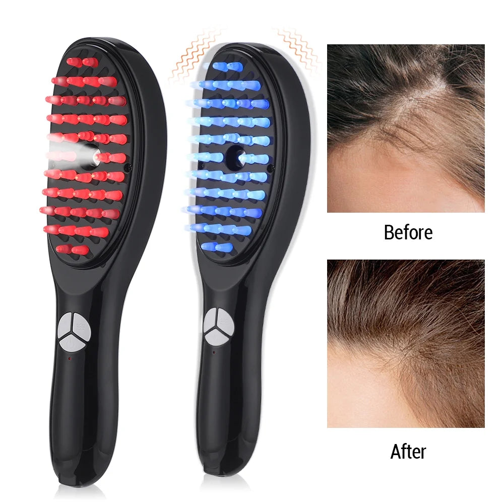 Revitalize Your Scalp with the Electric Spray Massage Comb - Microcurrent Therapy & Red/Blue Light for Hair Growth!