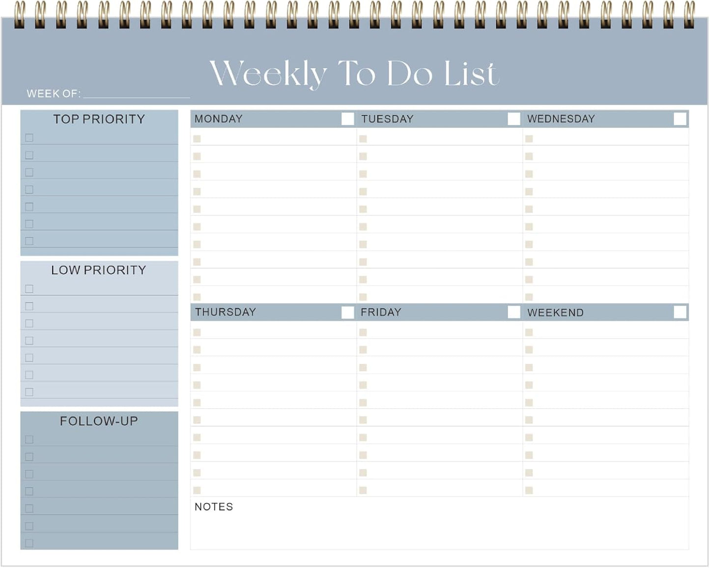 Elevate Your Organization with Our Stylish Weekly To Do List Notepad - 52 Undated Sheets (8.5'' x 11'') for Home, School, and Work in Elegant Pink