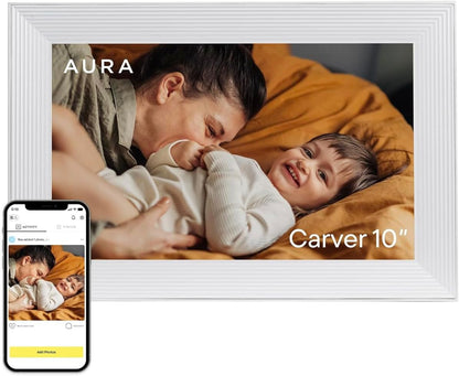 Carver 10.1" HD Digital Picture Frame - The Ultimate Gift for Memories with Easy WiFi Setup and Unlimited Storage