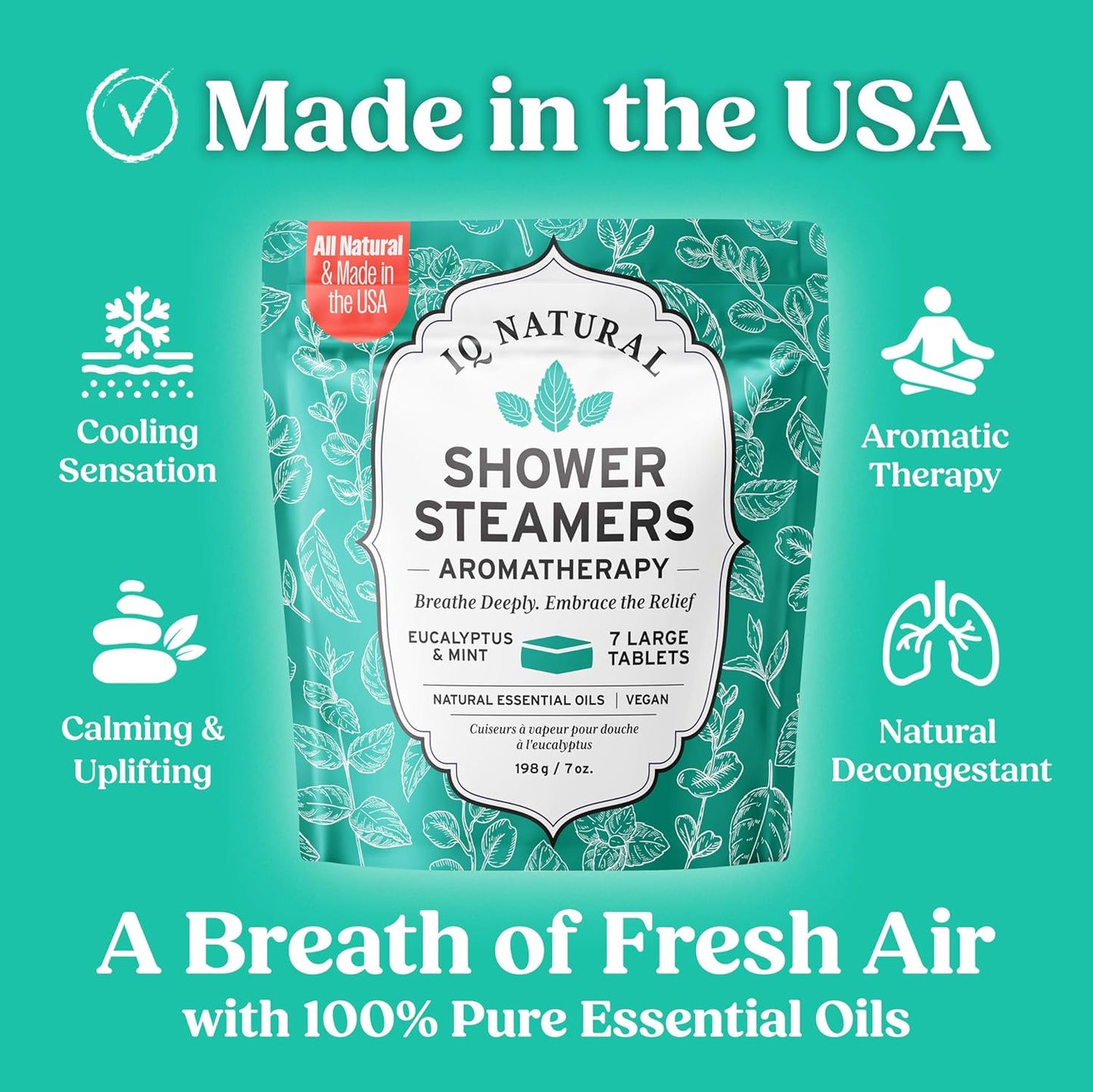 Revitalize Your Shower Experience with Eucalyptus Shower Steamers - Organic Aromatherapy Bombs Made in the USA