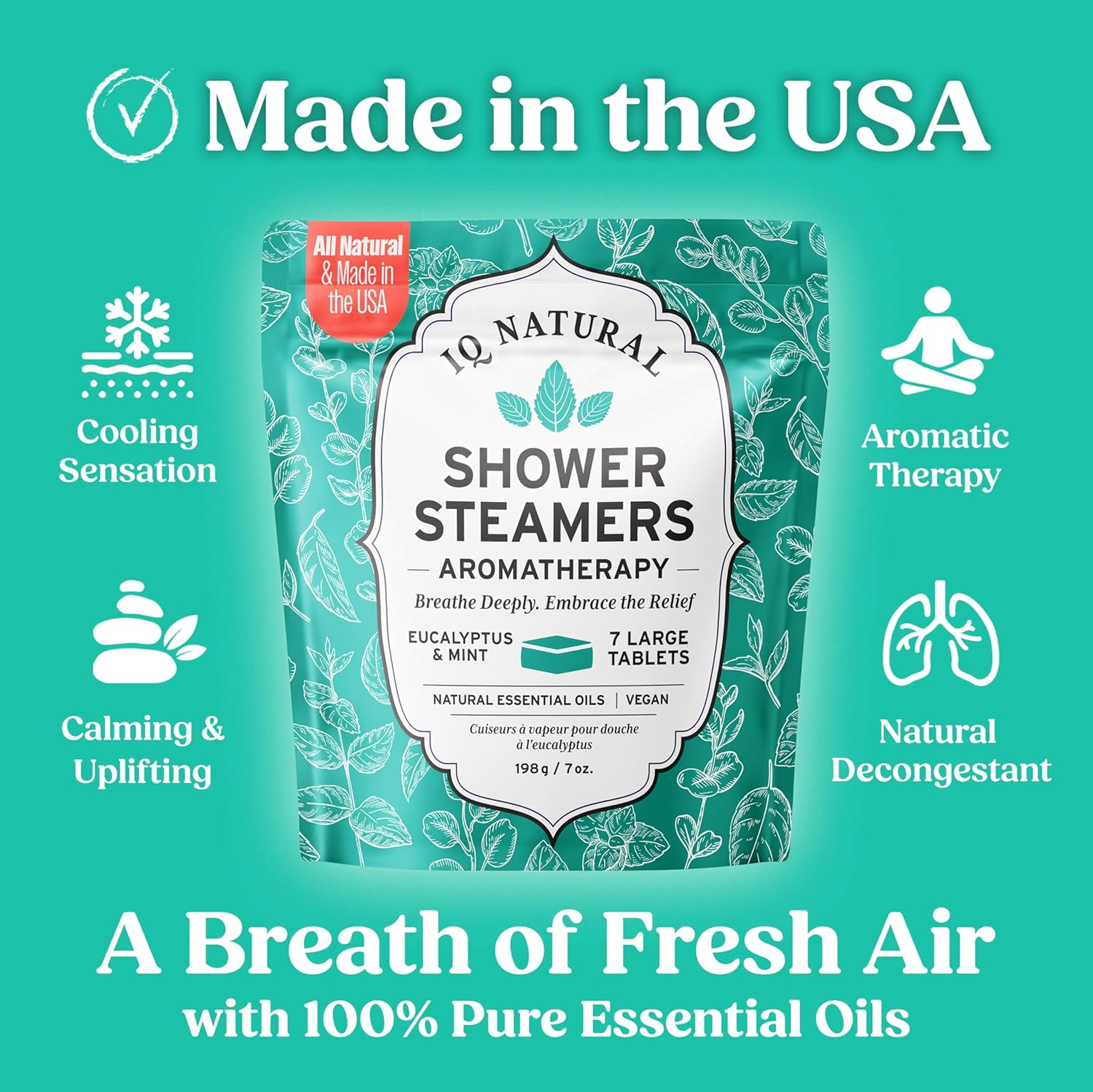 Revitalize Your Shower Experience with Eucalyptus Shower Steamers - Organic Aromatherapy Bombs Made in the USA