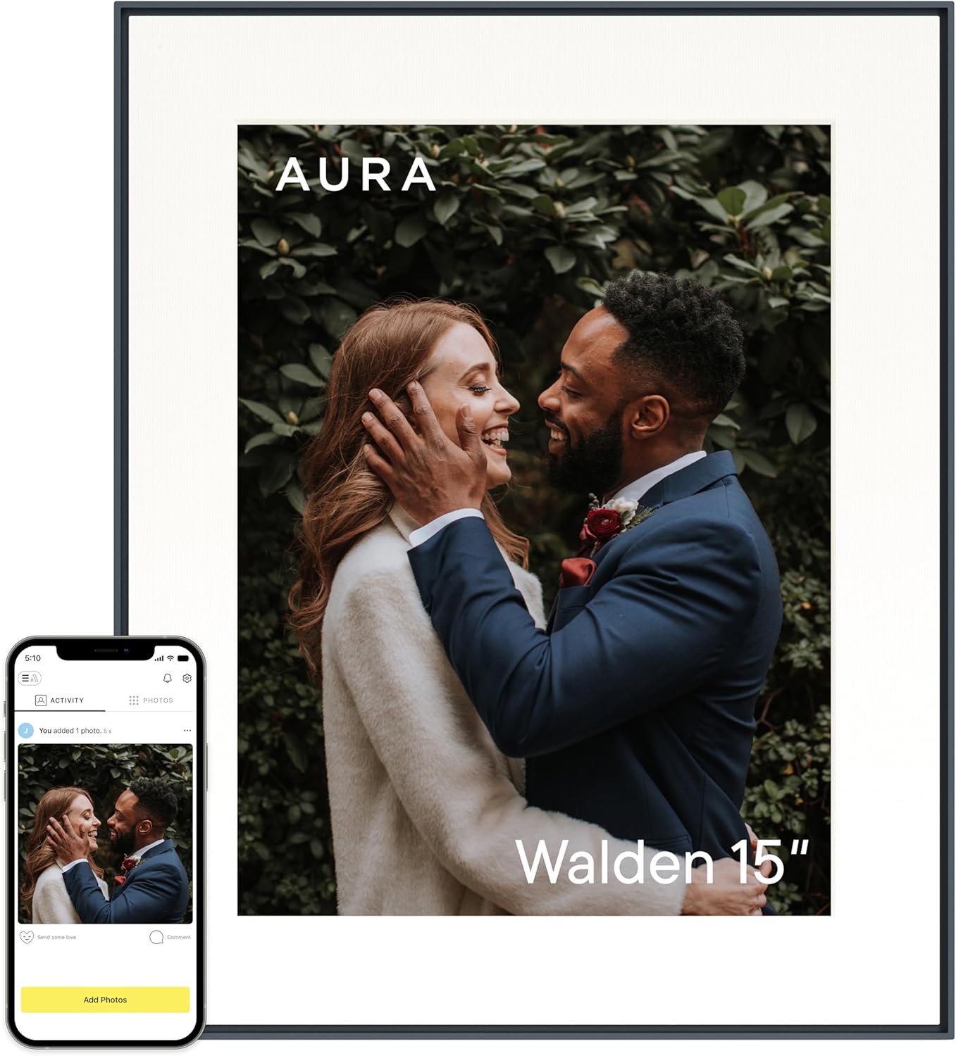 Carver 10.1" HD Digital Picture Frame - The Ultimate Gift for Memories with Easy WiFi Setup and Unlimited Storage
