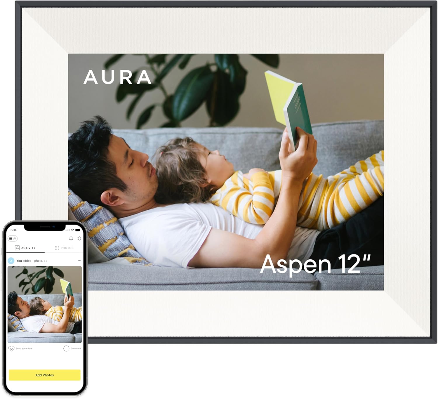 Carver 10.1" HD Digital Picture Frame - The Ultimate Gift for Memories with Easy WiFi Setup and Unlimited Storage