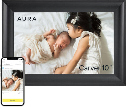 Carver 10.1" HD Digital Picture Frame - The Ultimate Gift for Memories with Easy WiFi Setup and Unlimited Storage