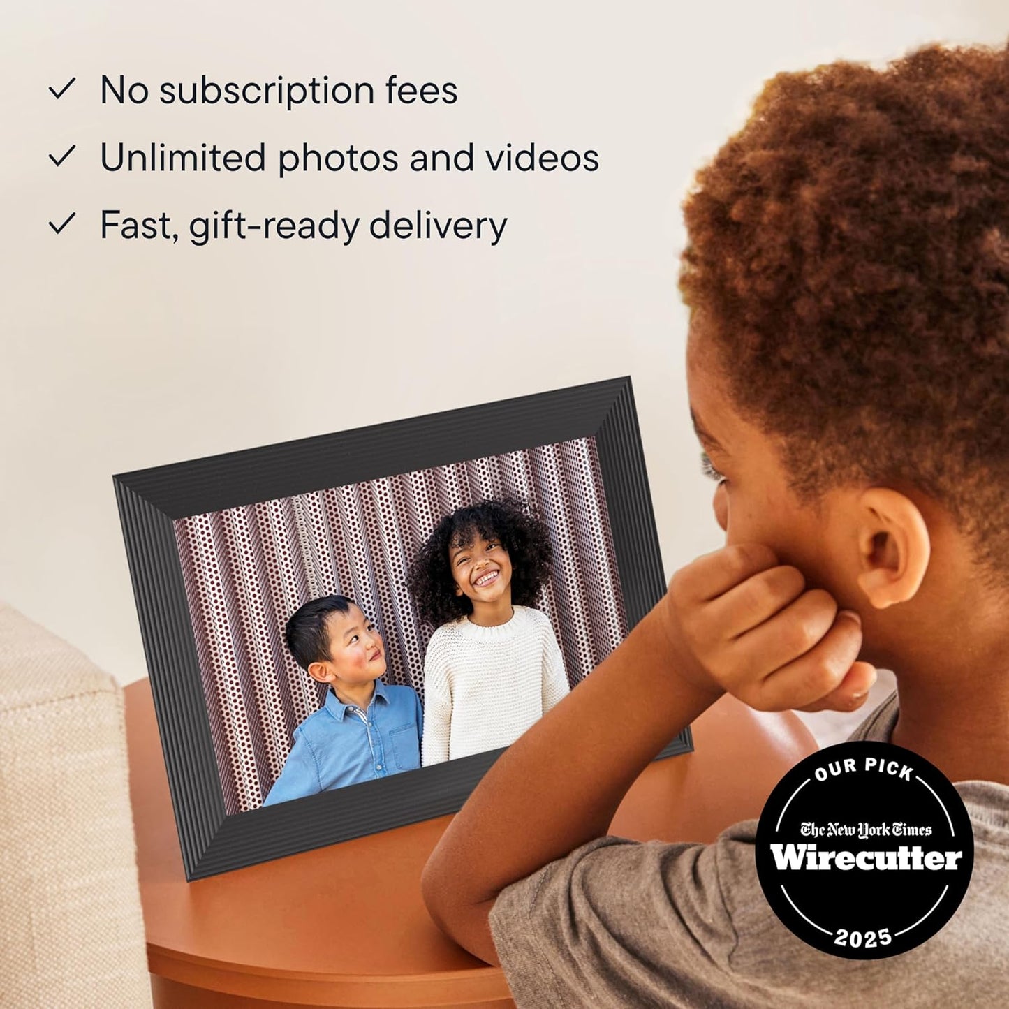 Carver 10.1" HD Digital Picture Frame - The Ultimate Gift for Memories with Easy WiFi Setup and Unlimited Storage