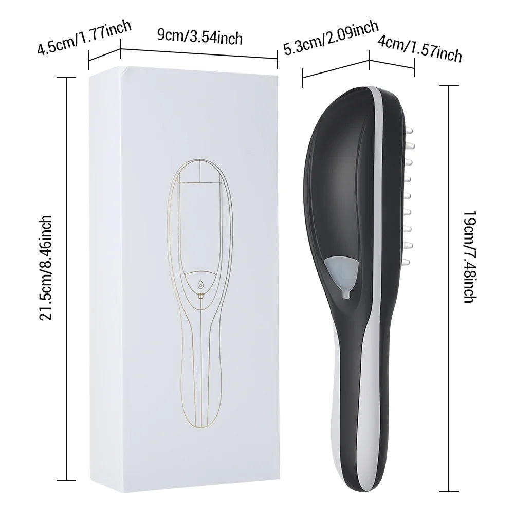 Revitalize Your Scalp with the Electric Spray Massage Comb - Microcurrent Therapy & Red/Blue Light for Hair Growth!