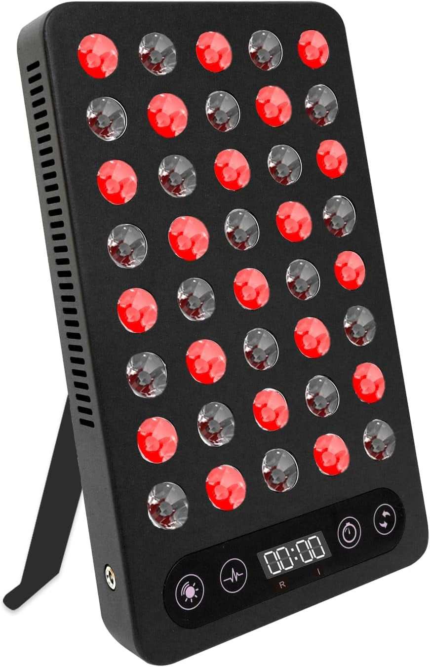 High-Power 200W Red Light Therapy Panel for Pain Relief & Skin Care - Dual 660Nm & 850Nm Infrared - Reduce Inflammation, Enhance Sleep, Built-in Timer
