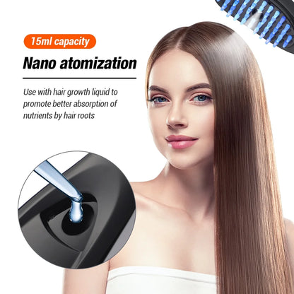 Revitalize Your Scalp with the Electric Spray Massage Comb - Microcurrent Therapy & Red/Blue Light for Hair Growth!